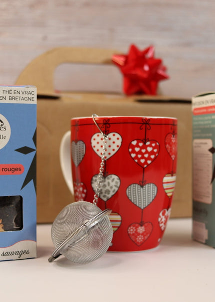 Coffret Secret Santa : 2 thés au choix + mug + boule à thé - Les Thés de Cornouaille