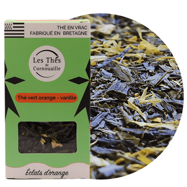 Thé vert  Eclats d'orange - vrac 50g - Les Thés de Cornouaille