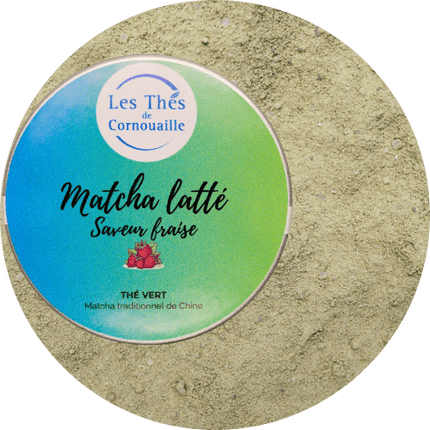 Matcha Latte Vegan à la Fraise – 35g - Les Thés de Cornouaille
