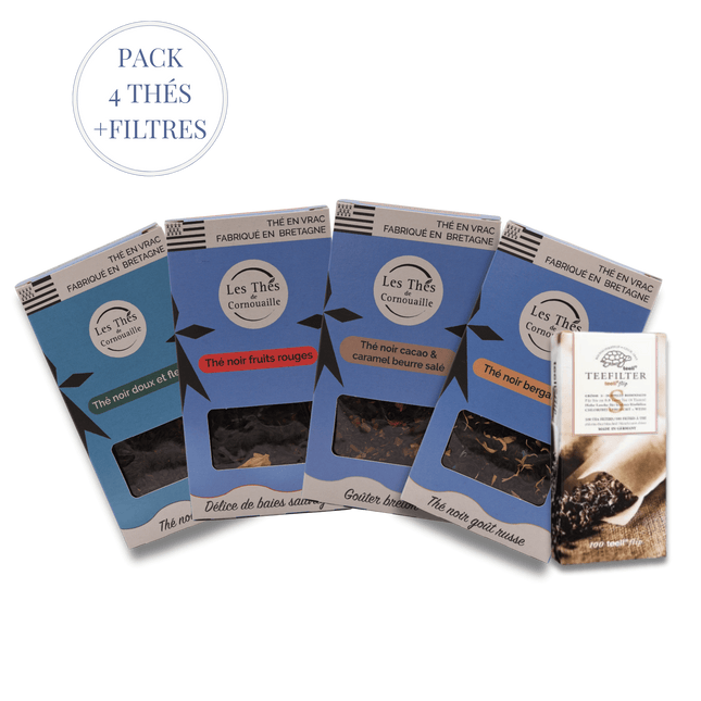 Pack thé noir vrac & 100 filtres - Les Thés de Cornouaille