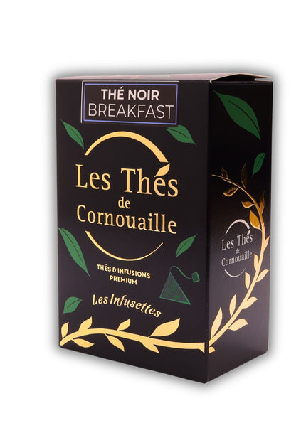 Thé noir Breakfast - 18 Infusettes Pyramides - Les Thés de Cornouaille