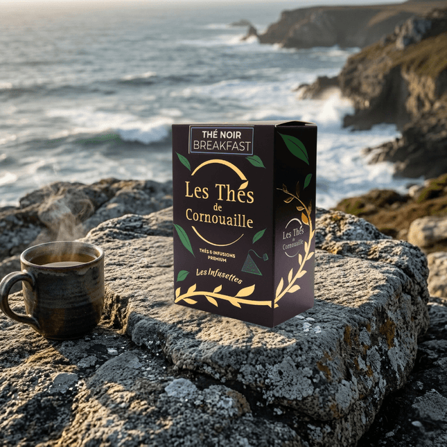 Thé noir Breakfast - 18 Infusettes Pyramides - Les Thés de Cornouaille