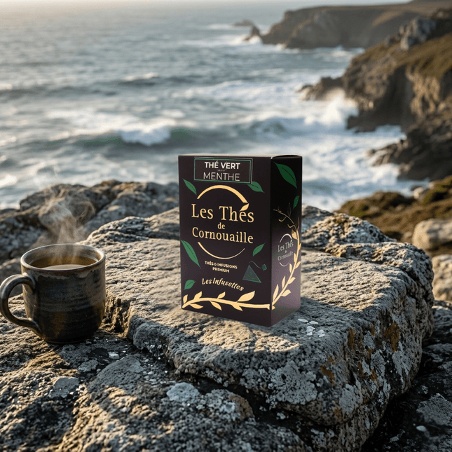 Thé vert Menthe - 18 Infusettes Pyarmides - Les Thés de Cornouaille