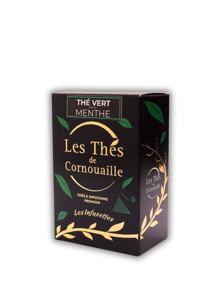Thé vert Menthe - 18 Infusettes Pyarmides - Les Thés de Cornouaille