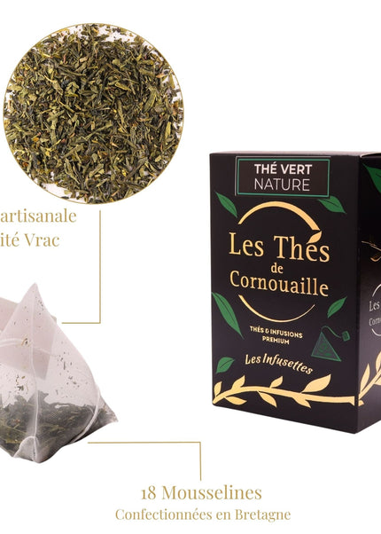 Thé vert Sencha - 18 Infusettes - Les Thés de Cornouaille